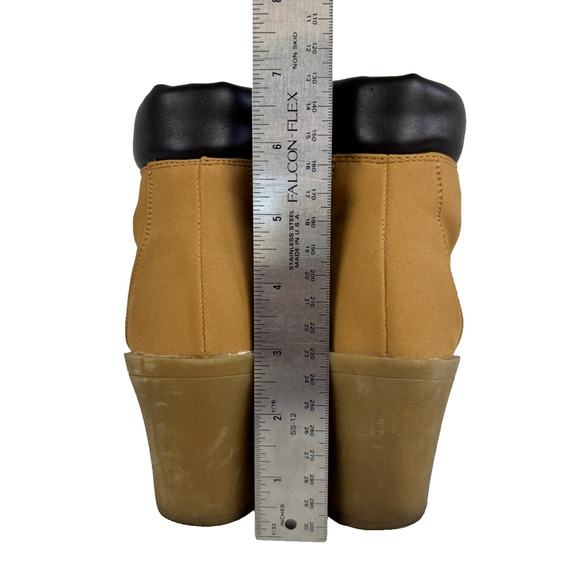 ZIGI Soho Womens Kiana Fashion Combat Lace Up Boot Size 6 Tan Wheat Chunky Heel - Picture 8 of 13